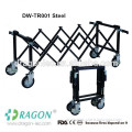 Mortuary transport cadaver extension stainless steel funeral trolley